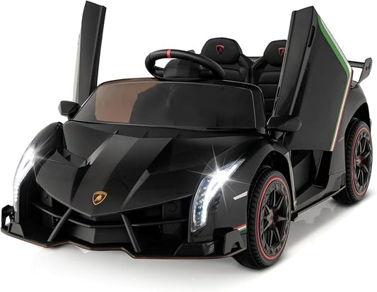 Costzon Ride on Car, Lamborghini Licensed 12V Battery Powered 4WD Sports Car by Costzon