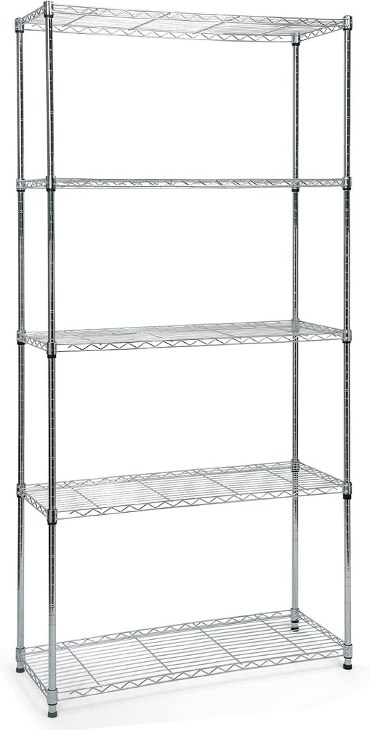 Heavy-Duty Chrome Steel Wire Shelving NSF Certified. Adjustable Storage Rack by Unknown
