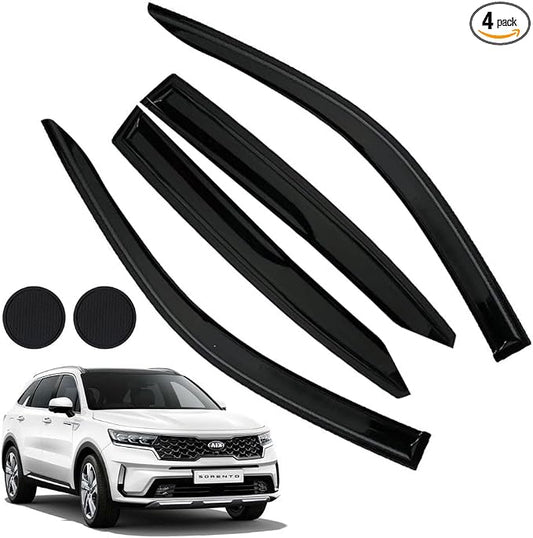 Rain Guards for Kia Sorento 2021-2023, Tape-on Side Window Deflectors for Kia by LETINGFAR