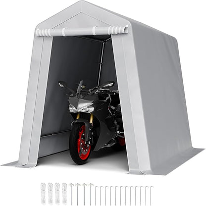 VEVOR 6x8x7 FT Portable Outdoor Storage Shed, Heavy-Duty Waterproof Shelter by VEVOR