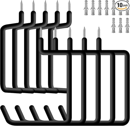 10 Pcs Ladder Hook Screw in Storage Hanger, Wall Mount Garage Storage Hooks by Unknown