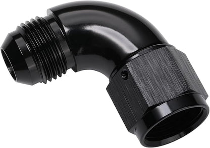 90 Degree 10AN Male to 10AN Female Swivel Full Flow Fitting Adapter Coupler - Image 4