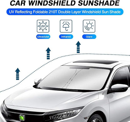 KUST Windshield Sun Shade for Honda Civic 2016-2021 Sunshade Foldable Window - Image 2