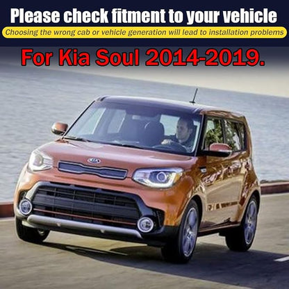 Rain Guards for Kia Soul 2014-2019, Tape-on Side Window Deflectors for Kia Soul - Image 6