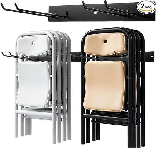 Folding Chair Storage Rack for Chair Organization and Garage Wall Mount Storage by Unknown