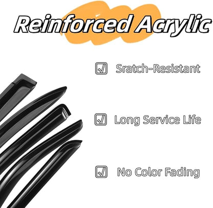 Rainproof Side Window Wind Deflectors - Image 3