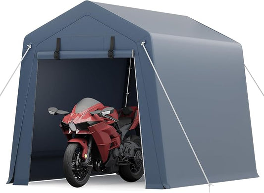 6x8 FT Outdoor Storage Shed, Portable Carport by GarveeLife