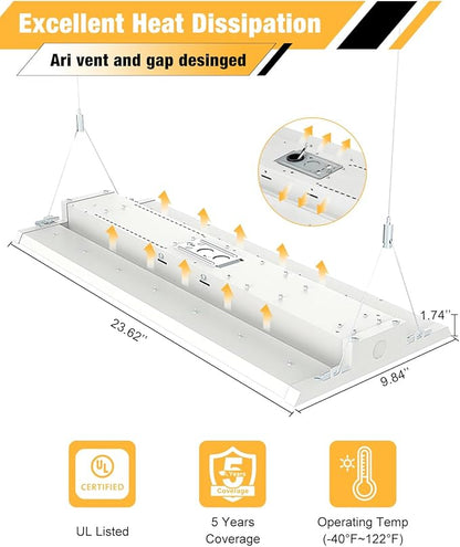 LED Linear High Bay Light, 210W LED High Bay Shop Lights Fixture, Compatible - Image 5