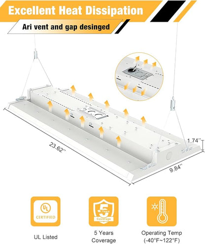LED Linear High Bay Light, 210W High Bay Shop Lights Fixture, Compatible - Image 5