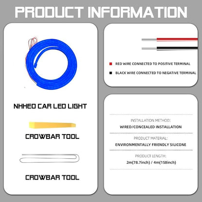 Car LED Strip Light For Trunk, 158Inch IP67 Silicone Waterproof Neon Light - Image 8