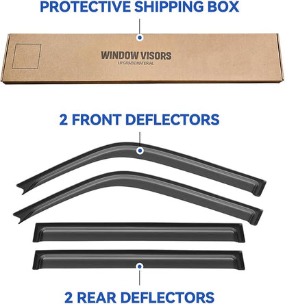Window Visors Rain Guards for 1996 1997 1998 1999 2000 Toyota RAV4, Out-Channel - Image 5