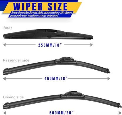 3 wipers Replacement for 2016-2020 2021 2022 Honda HRV HR-V, Windshield Wiper - Image 2