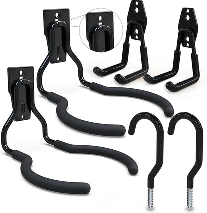 3-H Weed Eater Hanger 2 Pack, 2 Garden Hose Holder, 2 Screw in Hooks, Utility by 3-H