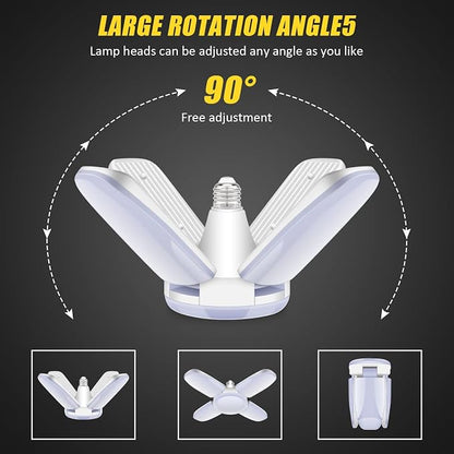 LED Garage Lights 2 Pack, 4 Foot Adjustable Ceiling Light, 6500k 8000LM - Image 2