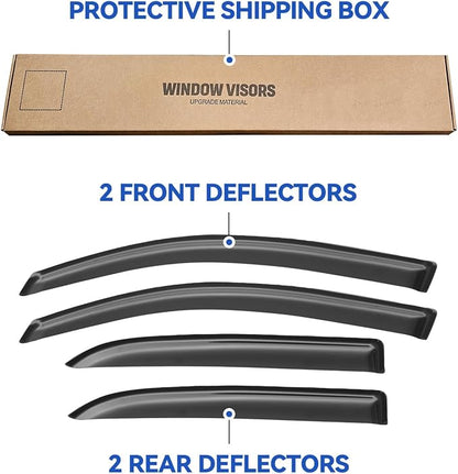 Window Visors Rain Guards for 2005 2006 2007 2008 2009 Chevy Equinox, - Image 5