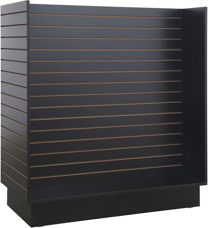 WISDOMFUR H-Unit Slatwall Gondola Display – 4 ft Black Freestanding Retail by Unknown