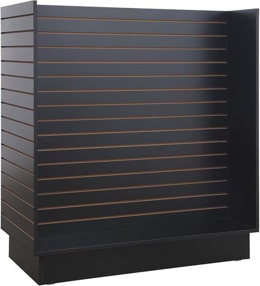 WISDOMFUR H-Unit Slatwall Gondola Display – 4 ft Black Freestanding Retail by Unknown