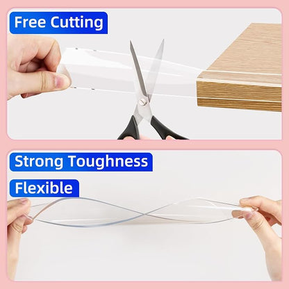 Clear Soft Corner Protectors for Furniture Strip, 2in x9.84FT, 2 Rolls - Image 4