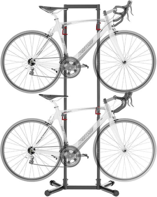 teraysun Indoor 4 Bike Storage Rack, Adjustable Arm Hook by TERAYSUNBICYCLEACCESSORIES