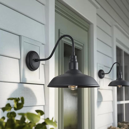 14in Outdoor Gooseneck Light Fixture - Image 3