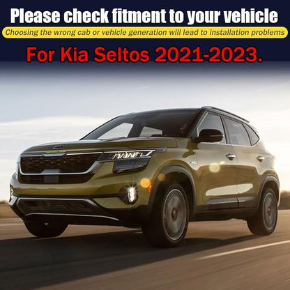 Rain Guards for Seltos 2021-2023, Tape-on Side Window Deflectors, Window Visors - Image 6