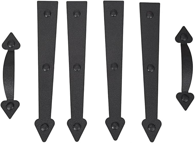 Magnetic Decorative Garage Door Curb Appeal Faux Hinges Handles Hardware Kit - Image 2
