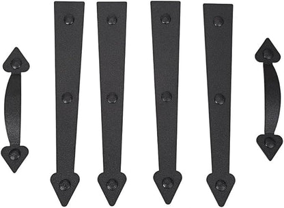 Magnetic Decorative Garage Door Curb Appeal Faux Hinges Handles Hardware Kit - Image 2