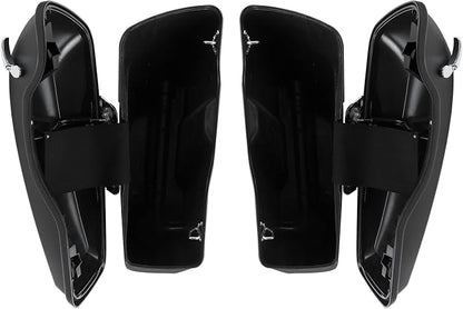 XFMT Motorcycle Matte Black 5" Extended Stretched Hard Saddlebags Saddle Bags - Image 6
