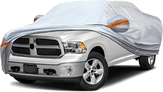 KEYOOG Car Cover, Fit for 213"-237" Length Pickup Truck, 6-Layer All-Weather by KEYOOG