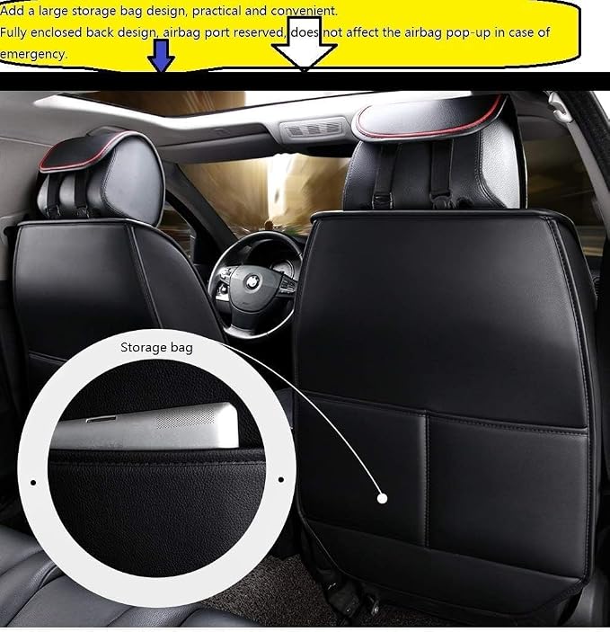 Seat Covers Full Set, Waterproof Leather Seat Covers - Image 5