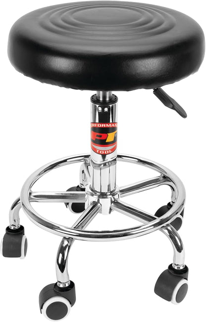 Performance Tool W85027 Adjustable Pneumatic Rolling Bar Stool, 250 Lbs Capacity - Image 4