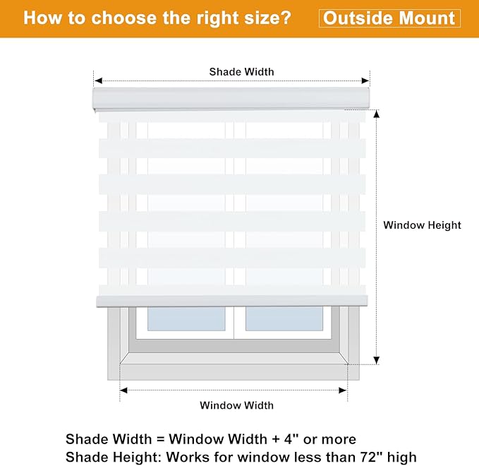 Persilux Cordless Zebra Blinds, Dual Layer Roller Shades Free-Stop - Image 8