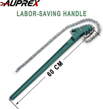24 Inch Heavy Duty Chain Oil Filter Wrench, Adjustable Long Handle Tool Fits - Image 5