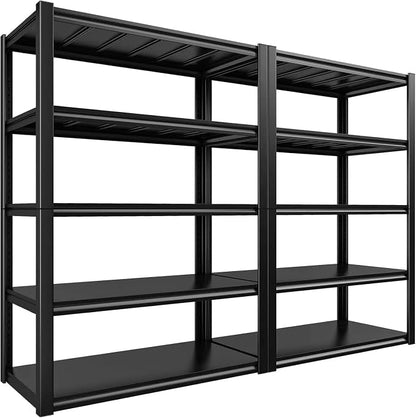 72" H Garage Shelving 2000LBS Heavy Duty Storage Shelves Adjustable 5 Tier by Howzone