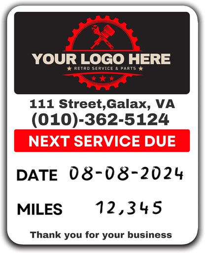 Oil Change Stickers for Windshield Personalized by Unknown