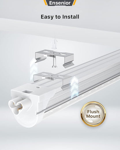 Ensenior 10 Pack 4 FT Led Shop Lights, 6000K Clear White, 5000LM Super Bright - Image 6