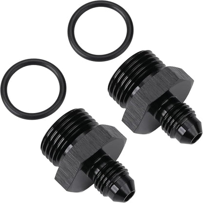 4AN Male Flare to 8AN ORB O-ring Boss Fuel Pump Rail Adapter Fitting Aluminum - Image 3