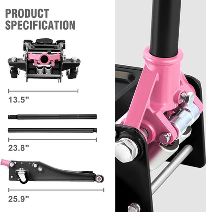 DNA MOTORING Low Profile Hydraulic Trolley Service/Floor Jack, 3 Ton Capacity - Image 5