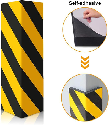 2pcs Garage Wall Guards Wall Protector Cover Yellow and Black Foam Wall Corner - Image 2