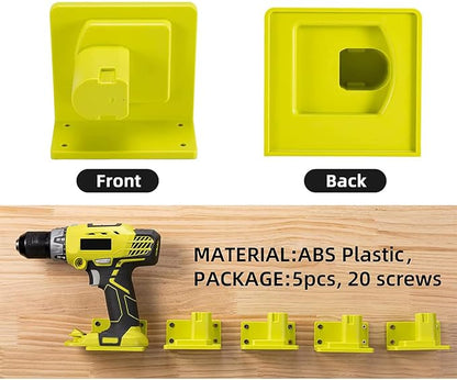 5Pcs Tool Mount Holder Plastic Electric Tool Battery Dock Compatible - Image 4