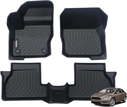 Car Floor Mats Custom Fit 2012 to 2018 Ford Focus All Weather Floor Liners by Wailtnb