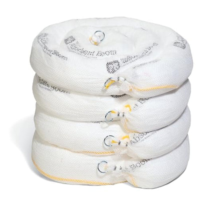 PIG Oil Boom - Oil-Only Absorbent Boom - 4 Pack - 5" x 10' Boom - Absorbs up to by NewPig