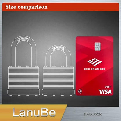 LanuBe Laminated Padlock 1-9/16inch Long Shackle 100 Pack Keyed Alike, Bulk - Image 4