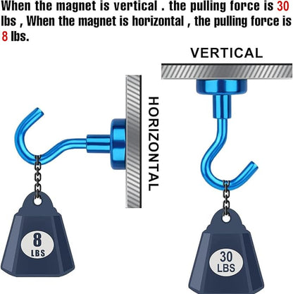 DIYMAG Magnetic Hooks, 30Lbs Strong Heavy Duty Cruise Magnet S-Hooks - Image 3