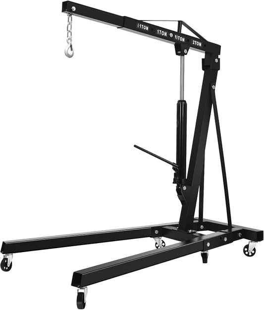 Folding Engine Crane 2 Ton Folding Engine Hoist 4400lbs Crane Hoist Lift by ZeStarDair