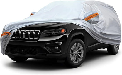 KEYOOG Fit for 178"-189" Length SUVs, 6-Layer Full Car Cover is All-Weather by KEYOOG