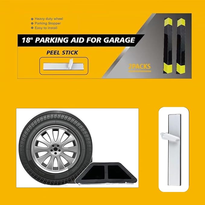 2 Pack 18" Parking Aid for Garage Heavy Duty, Car Parking Stopper for Garage - Image 6