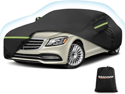 for Mercedes Benz S Car Cover Waterproof All Weather Heavy Duty Protection by BIGACOVER