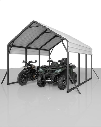 13'x16'x11' Metal Carport, Steel Heavy Duty Car Ports - Image 9