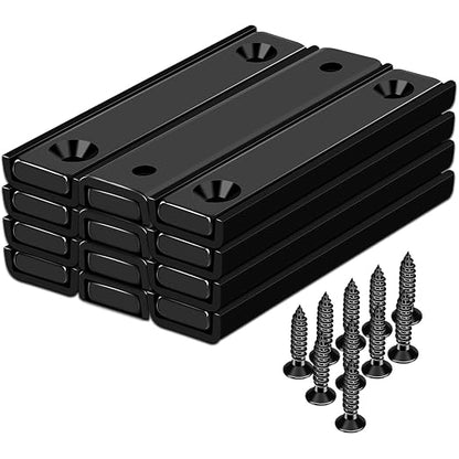 MIKEDE 12 Pack Neodymium Bar Magnets, 70LB Strong Rare Earth Mounting Magnet by MIKEDE